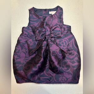 Janie and Jack Formal Occasion Girls Satin Bow Sleeveless Dress, Size 6-12 Month